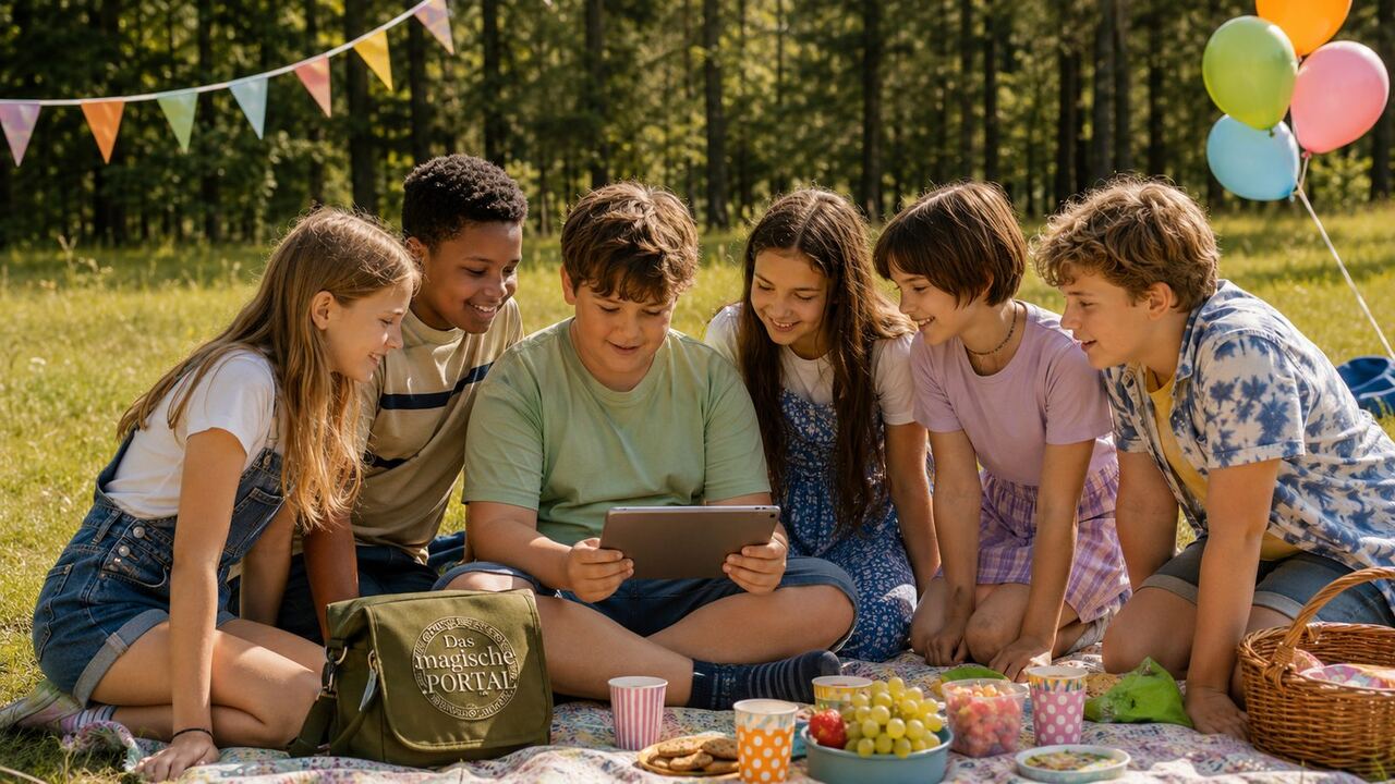 Kindergeburtstag im Freien mit Das Magische Portal: gemeinsames Picknick-Rätseln in Hayingen
